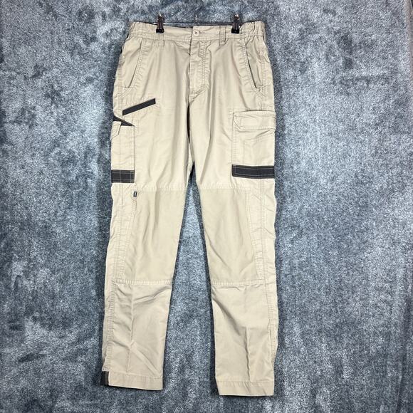 FXD WP 5 Cargo Pants Mens 32x32 Tan Pockets Reinforced Knees Workwear - Picture 1 of 9